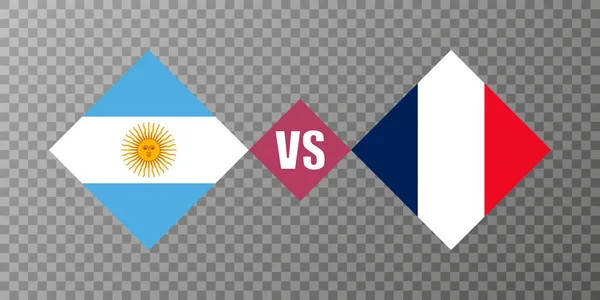 Conceito Bandeira Argentina França Ilustração Vetorial — Vetor de Stock