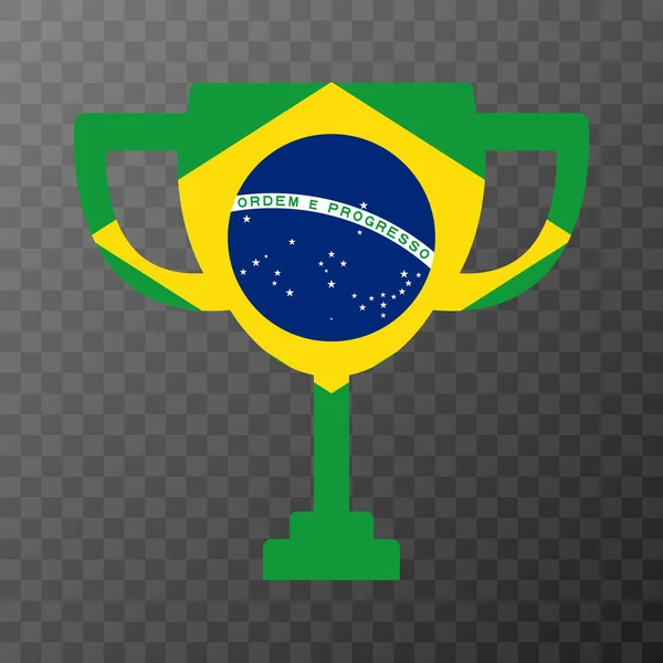 Кубок Победителя Конкурса Цвете Бразилии Векторная Иллюстрация — стоковый вектор