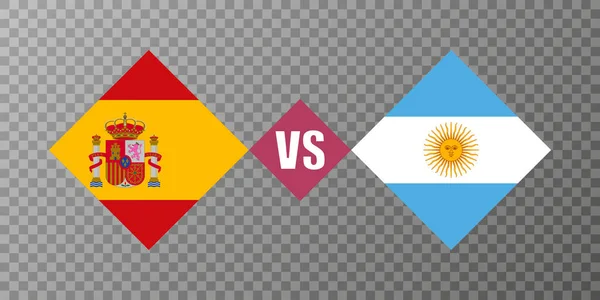 Conceito Bandeira Espanha Argentina Ilustração Vetorial — Vetor de Stock