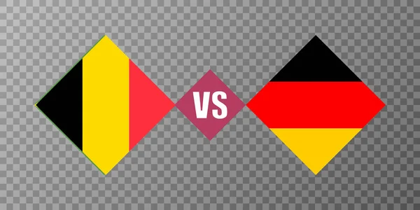 Belgie Německo Vlajky Koncept Vektorová Ilustrace — Stockový vektor