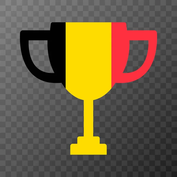 Coupe Vainqueur Compétition Dans Couleur Belgique Illustration Vectorielle — Image vectorielle