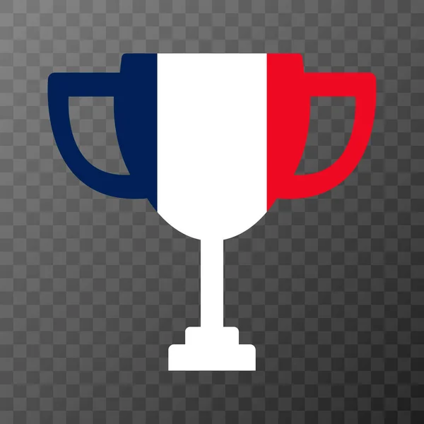 Pohár Vítěze Soutěže Barvě Francie Vektorová Ilustrace — Stockový vektor