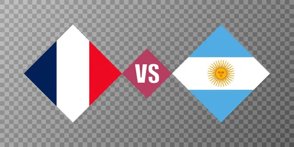 Conceito Bandeira França Argentina Ilustração Vetorial — Vetor de Stock