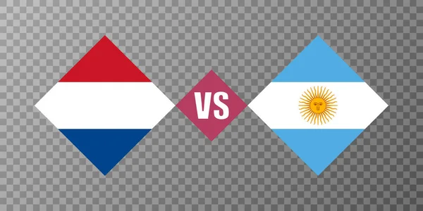 Conceito Bandeira Holanda Argentina Ilustração Vetorial — Vetor de Stock