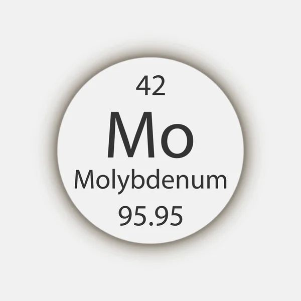 Molybdenum Symbol Chemical Element Periodic Table Vector Illustration — Archivo Imágenes Vectoriales