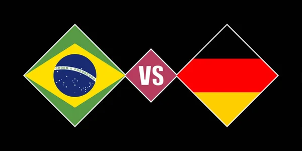 Brasil Alemania Concepto Bandera Ilustración Vectorial — Archivo Imágenes Vectoriales