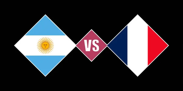 Conceito Bandeira Argentina França Ilustração Vetorial — Vetor de Stock