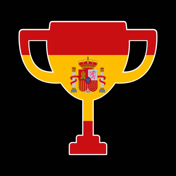 Cup Winner Competition Color Spain Vector Illustration — Stock Vector