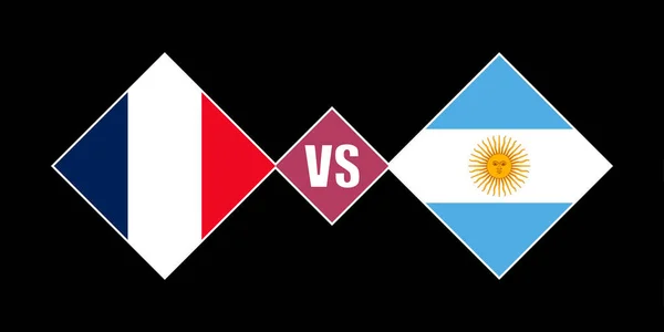 Conceito Bandeira França Argentina Ilustração Vetorial — Vetor de Stock