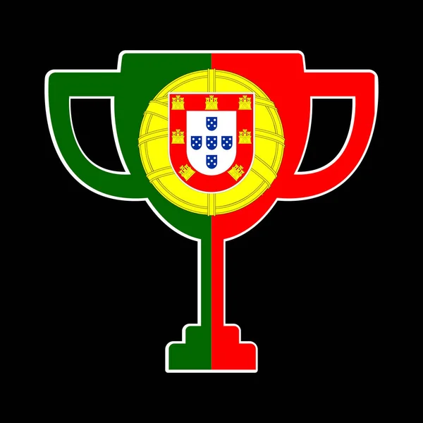 Kupa Győztes Verseny Színe Portugália Vektorillusztráció — Stock Vector