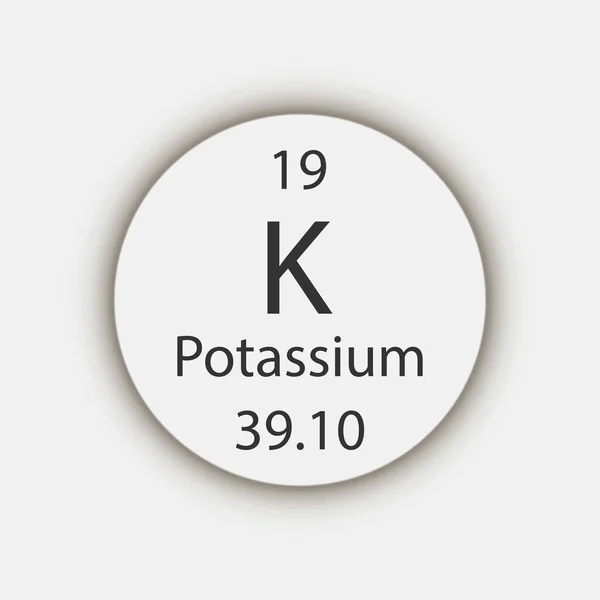 Potassium Symbol Chemical Element Periodic Table Vector Illustration — Wektor stockowy