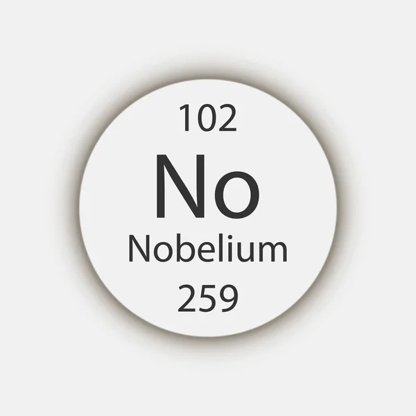 Nobelium Symbol Chemical Element Periodic Table Vector Illustration — 스톡 벡터