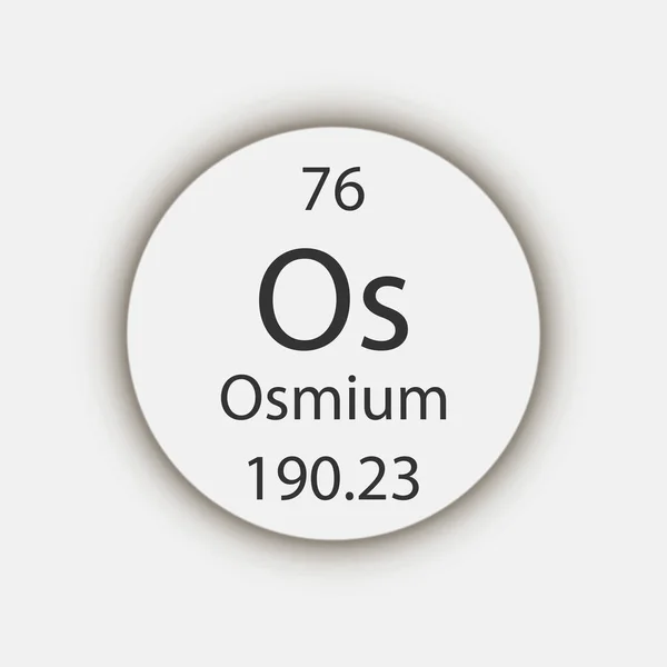 Osmiyum Sembolü Periyodik Tablonun Kimyasal Elementi Vektör Illüstrasyonu — Stok Vektör
