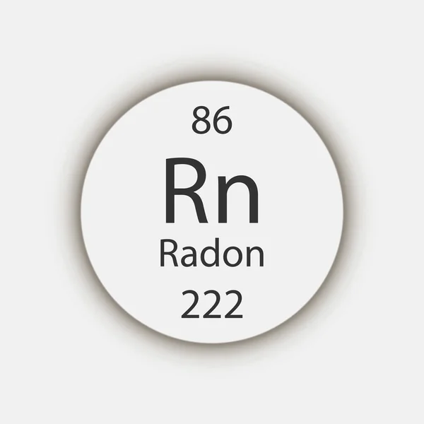 Radon Symbol Chemical Element Periodic Table Vector Illustration — Stock vektor