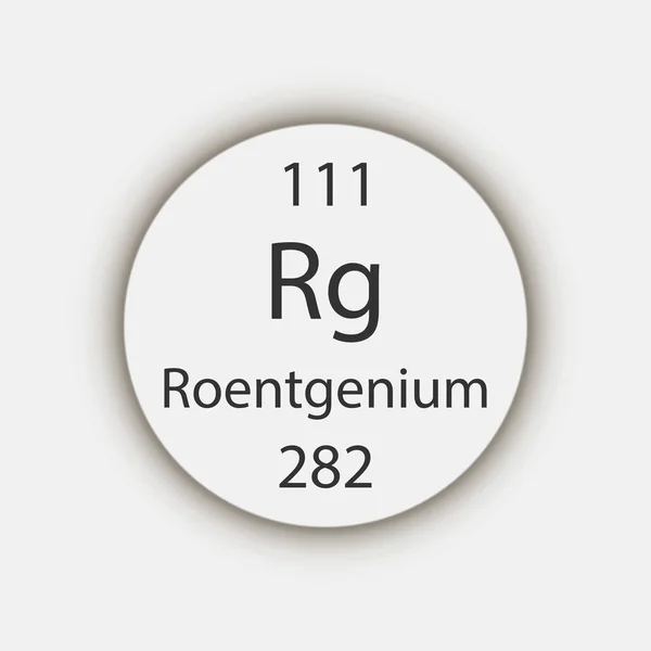Roentgenium Symbol Chemical Element Periodic Table Vector Illustration — Stockvektor