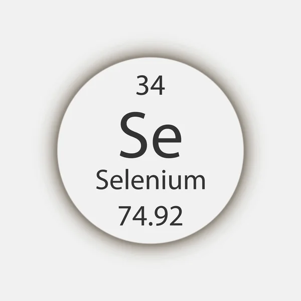 Selenium Symbol Chemical Element Periodic Table Vector Illustration — Vector de stock