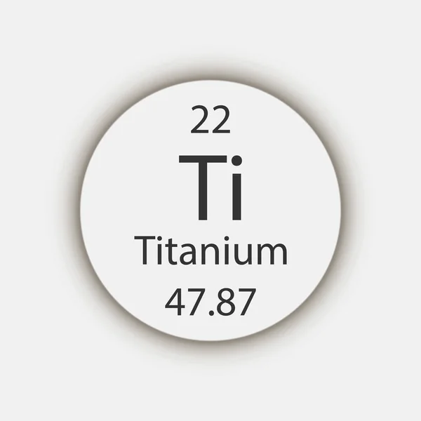 Titanium Symbol Chemical Element Periodic Table Vector Illustration — Stockvektor