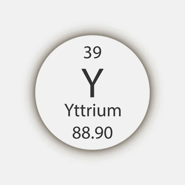 Yttrium Symbol Chemical Element Periodic Table Vector Illustration — 图库矢量图片