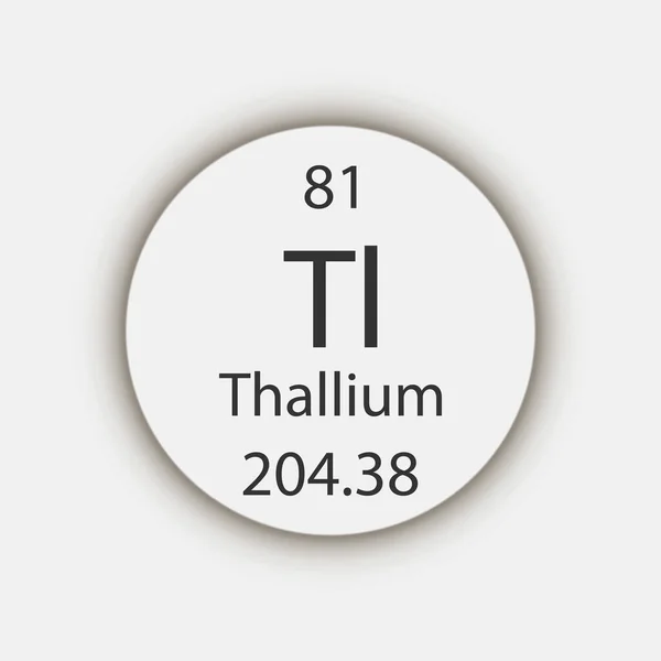 Thallium Symbol Chemical Element Periodic Table Vector Illustration — 图库矢量图片