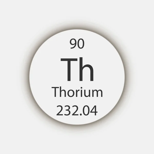 Thorium Symbol Chemische Elemente Des Periodensystems Vektorillustration — Stockvektor