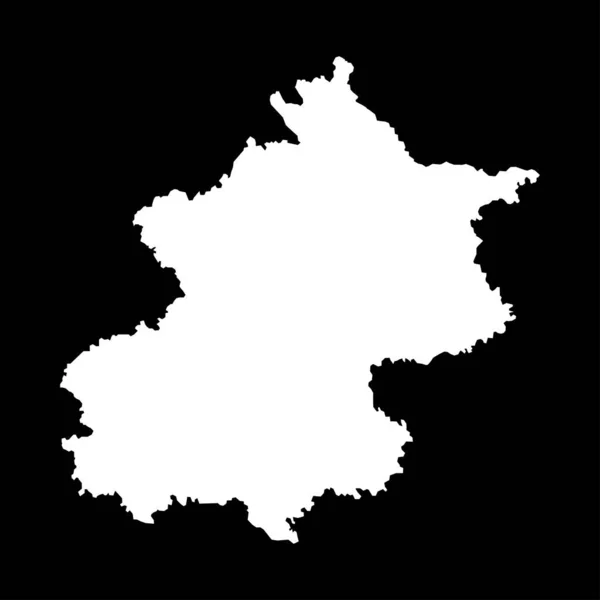 北京や北京の地図 中国の行政部門 ベクターイラスト — ストックベクタ