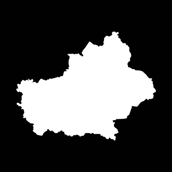 Xinjiang Oeigoerse Autonome Regio Kaart Administratieve Afdelingen Van China Vectorillustratie — Stockvector