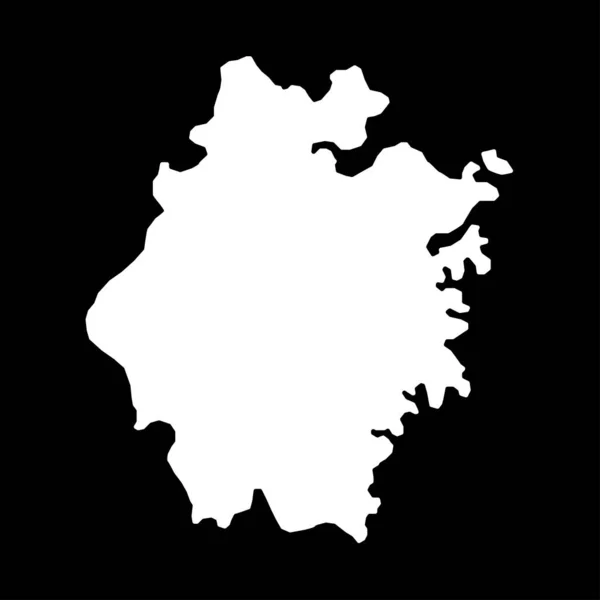 浙江省の地図 中国の行政部門 ベクターイラスト — ストックベクタ