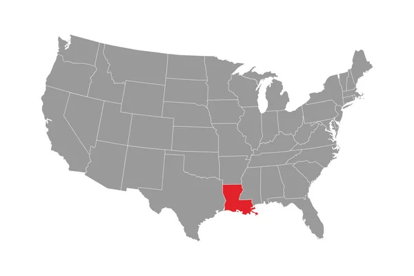 ルイジアナ州の地図だ ベクターイラスト — ストックベクタ