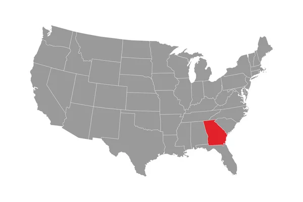ジョージア州の地図だ ベクターイラスト — ストックベクタ