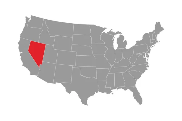 Nevada Állam Térképe Vektorillusztráció — Stock Vector