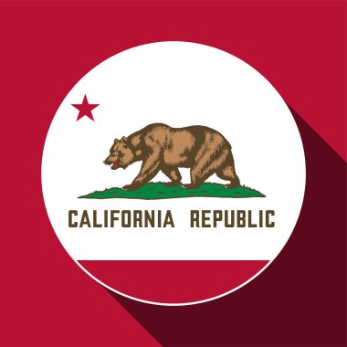 California devlet bayrağı. Vektör çizim.