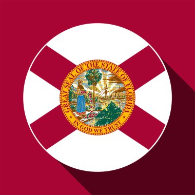 Florida devlet bayrağı. Vektör çizim.