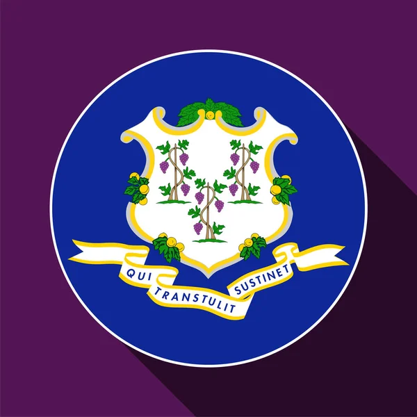 Connecticut State Flag Vector Illustration — 스톡 벡터