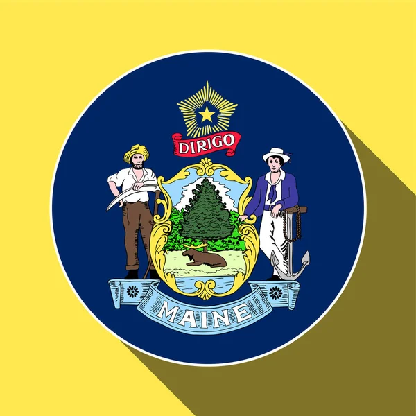 Maine State Flag Vector Illustration — Archivo Imágenes Vectoriales