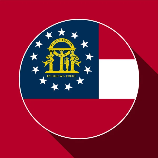 Georgia State Flag Vector Illustration — Stock vektor