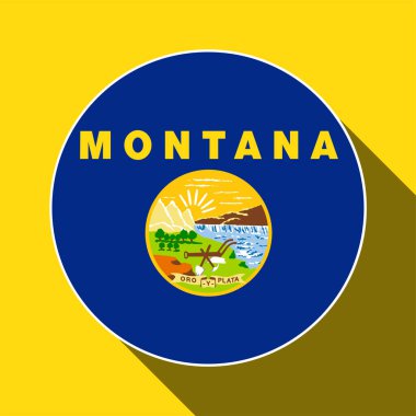 Montana state flag. Vector illustration.