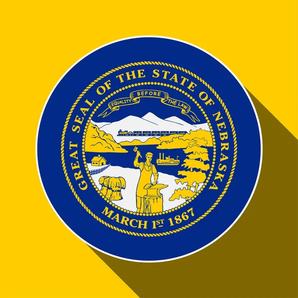 Nebraska State Flag Vector Illustration — Vettoriale Stock