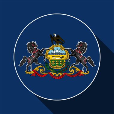 Pennsylvania state flag. Vector illustration.