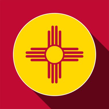 New Mexico state flag. Vector illustration.