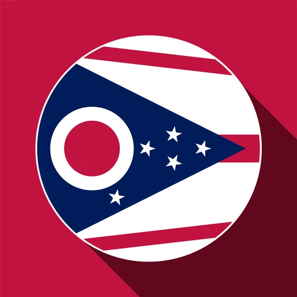 Ohio State Flag Vector Illustration — Stock Vector