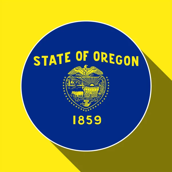 Oregon State Flag Vector Illustration — Stok Vektör
