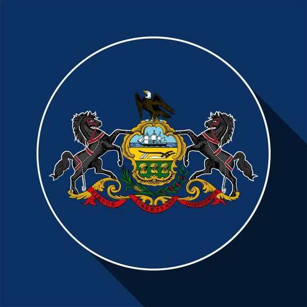 Pennsylvania State Flag Vector Illustration — Vettoriale Stock