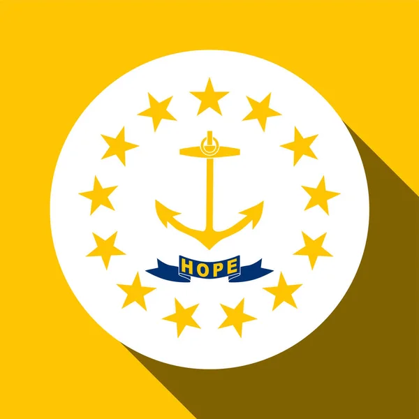 Bandiera Stato Rhode Island Illustrazione Vettoriale — Vettoriale Stock