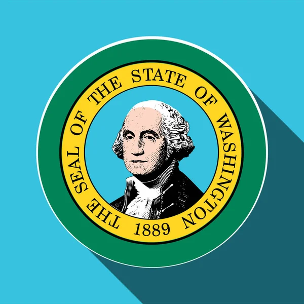 Washington State Flag Vector Illustration — Stok Vektör