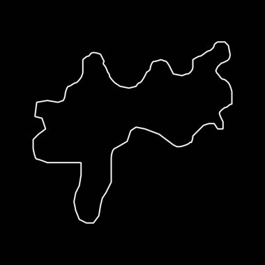 Basel-Stadt haritası, İsviçre Kantonları. Vektör illüstrasyonu.