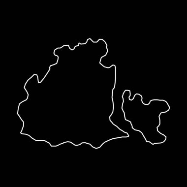 Obwalden haritası, İsviçre Kantonları. Vektör illüstrasyonu.