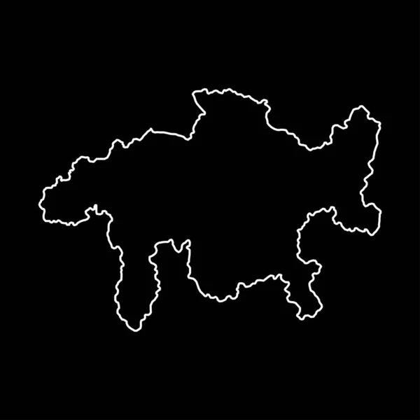 グリソンマップ スイスのカントン ベクターイラスト — ストックベクタ