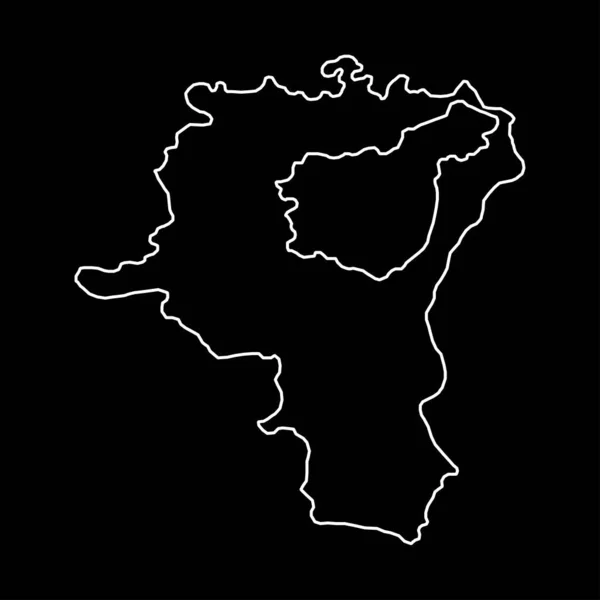 Χάρτης Σαιντ Γκάλεν Καντόνια Της Ελβετίας Εικονογράφηση Διανύσματος — Διανυσματικό Αρχείο