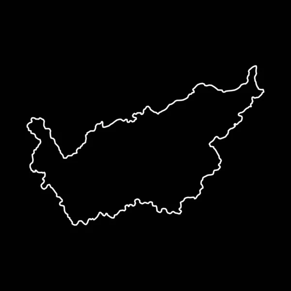 Valais Map Cantons Switzerland Vector Illustration — Stock Vector