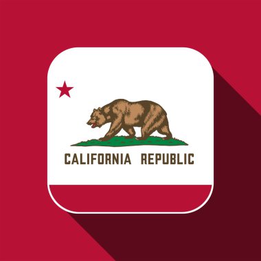 California devlet bayrağı. Vektör çizim.